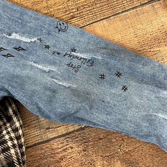 Kleep Blue Brown Brick Layer Jean Jacket‎ Boys 7/8  Premium Washed Cotton Denim - Picture 3 of 10